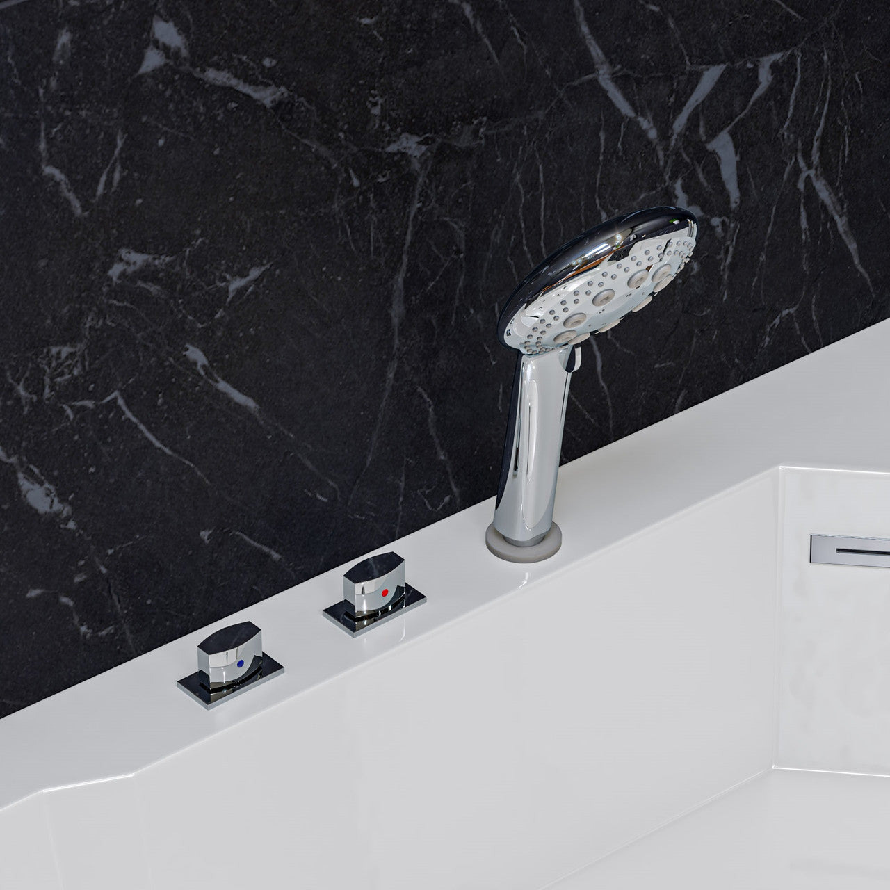 EAGO AM197ETL 5 ft Clear Rounded Corner Acrylic Whirlpool Bathtub for Two