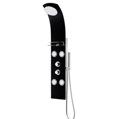ANZZI Colossal Series 56" Full Body Shower Panel System with Heavy Rain Shower And Spray Wand In Black - SP-AZ8095