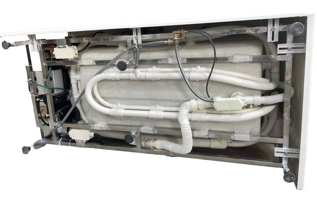 EAGO AM154ETL-R5 5 ft Acrylic White Rectangular Whirlpool Bathtub w Fixtures