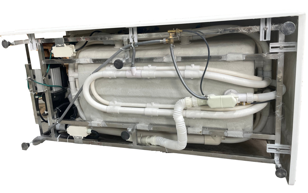 EAGO AM154ETL-R5 5 ft Acrylic White Rectangular Whirlpool Bathtub w Fixtures