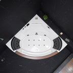 EAGO AM197ETL 5 ft Clear Rounded Corner Acrylic Whirlpool Bathtub for Two