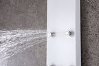 ANZZI Donna 60 in. 6-Jetted Full Body Shower Panel with Heavy Rain Shower and Spray Wand in White SP-AZ028