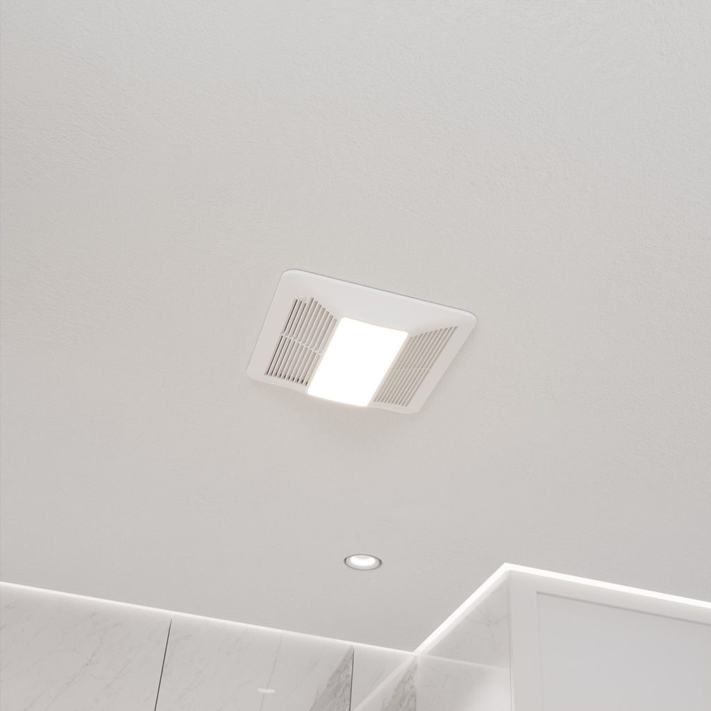 Broad Series 150 CFM Ceiling Mount Bathroom Exhaust Fan with Brilliant LED Light and ENERGY STAR in Soothing White