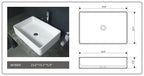 Legion Furniture WJ9009 23.6" Solid Surface Vessel Sink in White