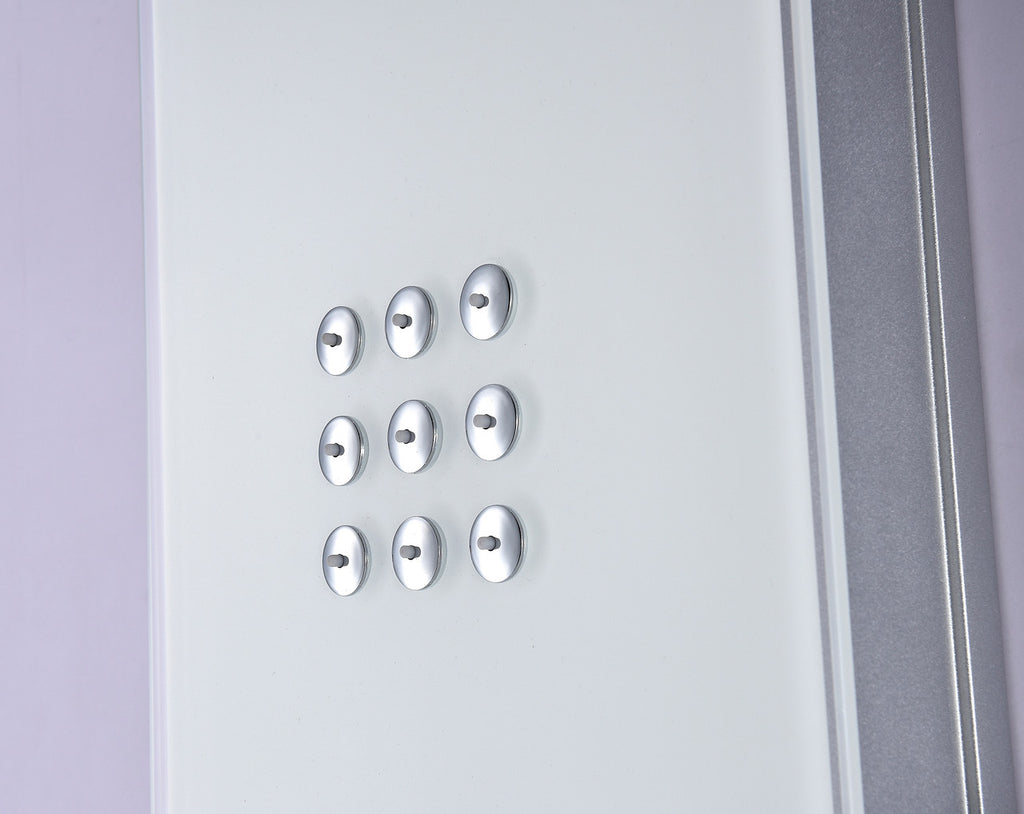ANZZI Veld Series 64 in. Full Body Shower Panel System with Heavy Rain Shower and Spray Wand in White SP-AZ048