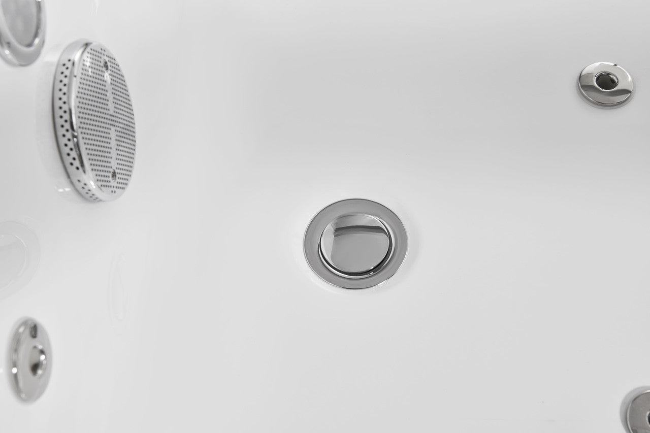 EAGO AM152ETL-5 5 ft Clear Rectangular Acrylic Whirlpool Bathtub