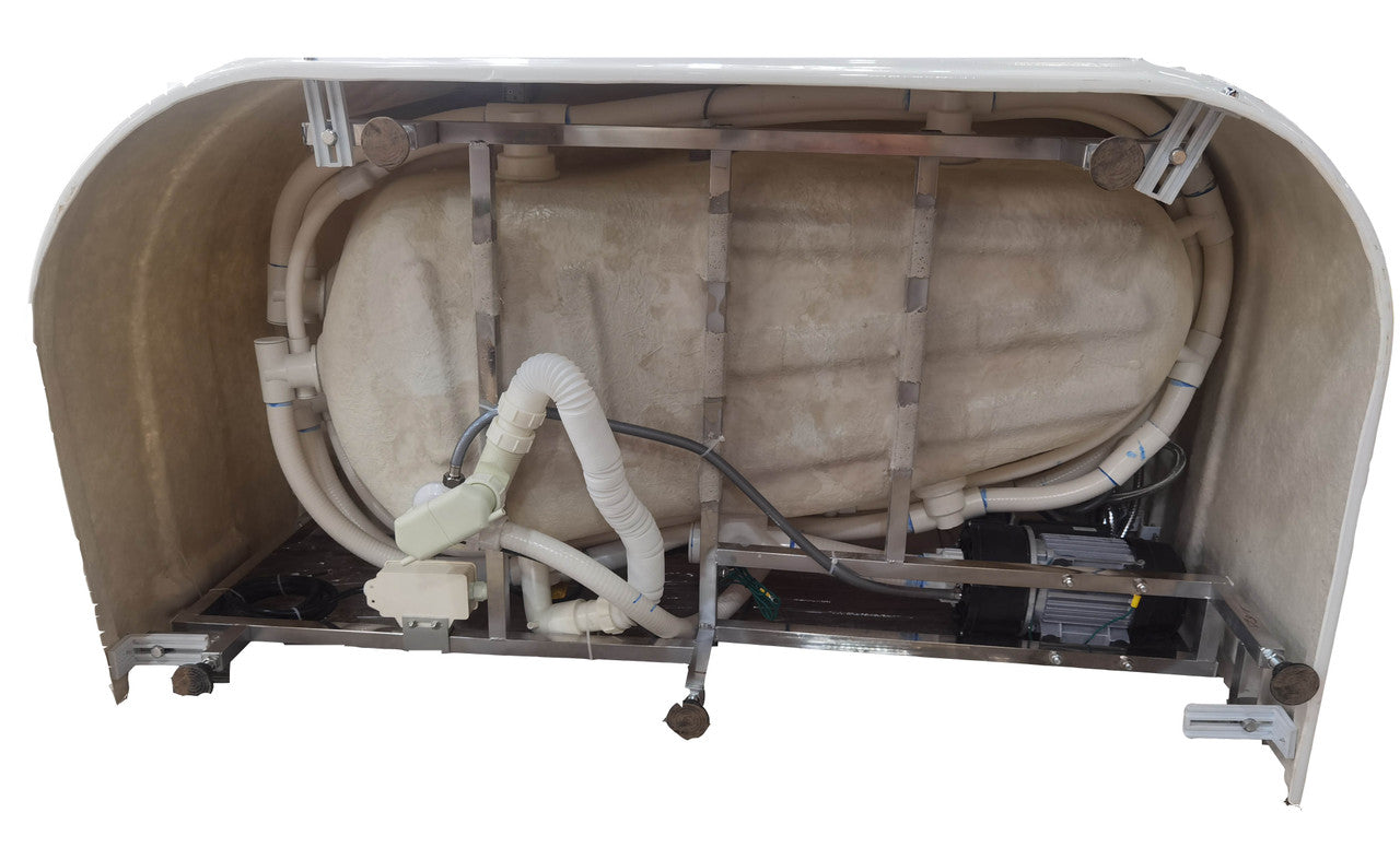 EAGO AM175-R  5' White Acrylic Whirlpool Bathtub - Drain on Left