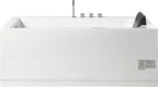 EAGO AM154ETL-L5 5 ft Acrylic White Rectangular Whirlpool Bathtub w Fixtures