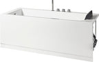 EAGO AM154ETL-L5 5 ft Acrylic White Rectangular Whirlpool Bathtub w Fixtures