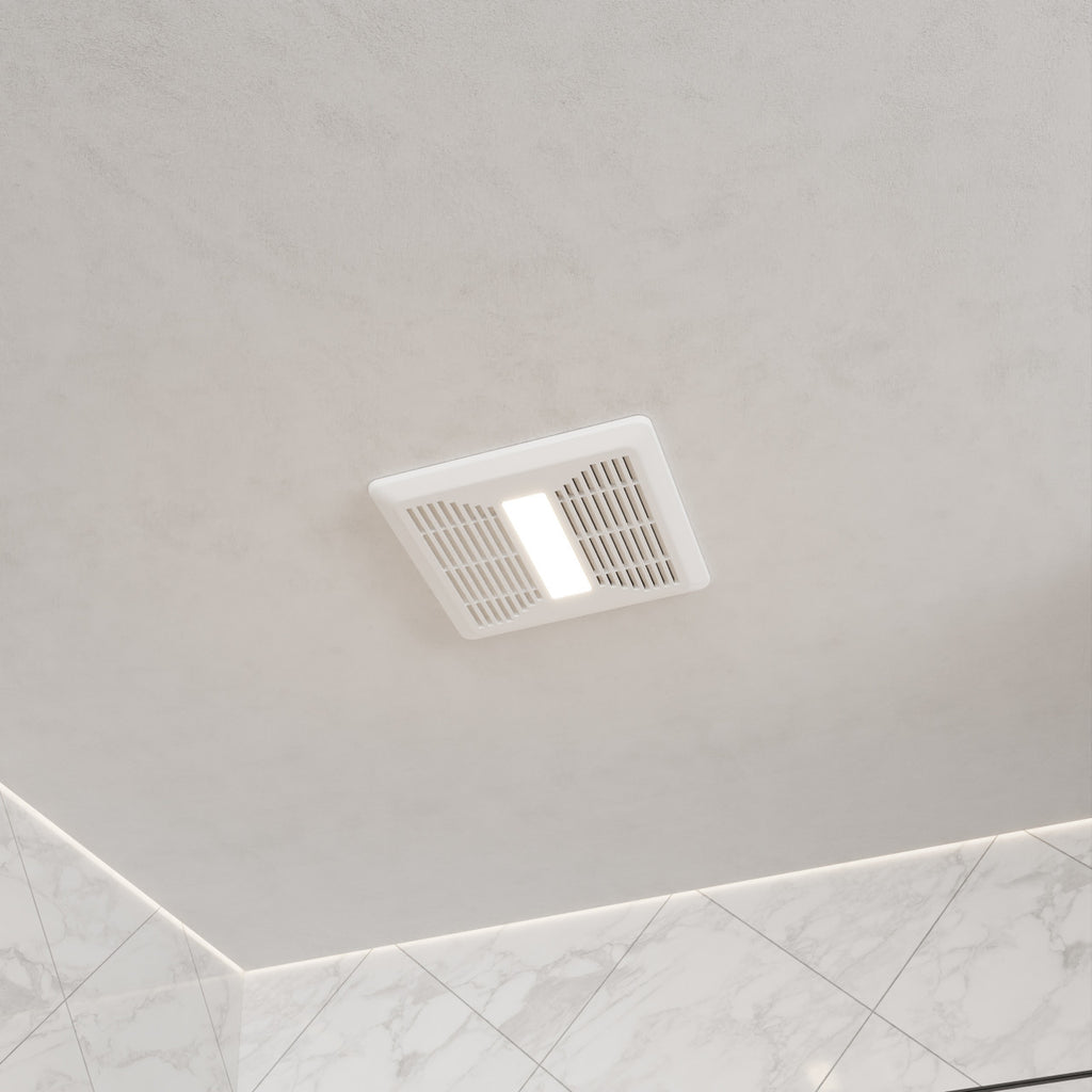 Daisy Series 80 CFM Ceiling Mount Bathroom Exhaust Fan with Brilliant LED Light and ENERGY STAR in Soothing White